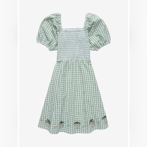 Her Universe Star Wars The Mandalorian Grogu Gingham Smock Dress
